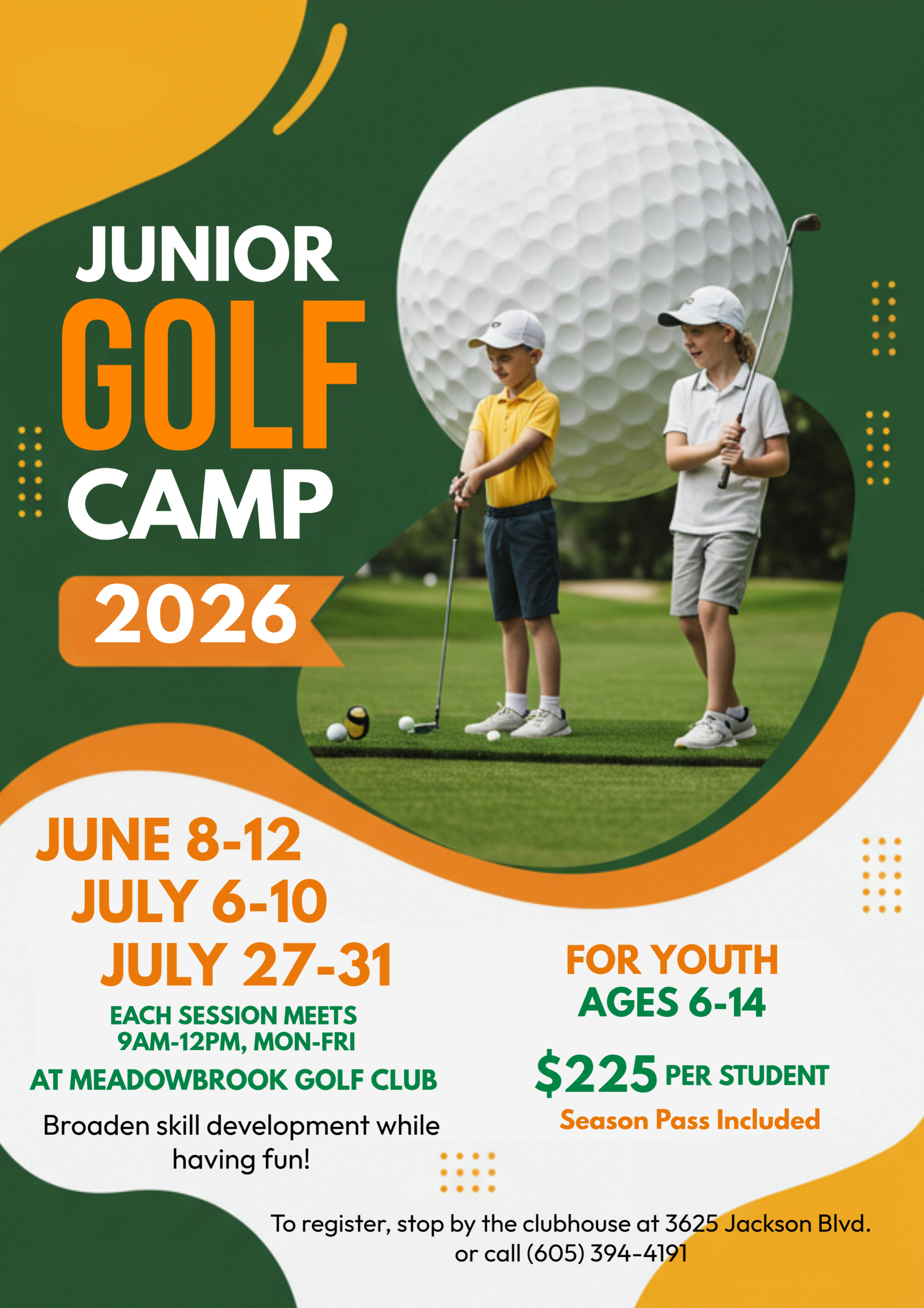 Golf Camp Flyer Summer Prog Guide 2026 2